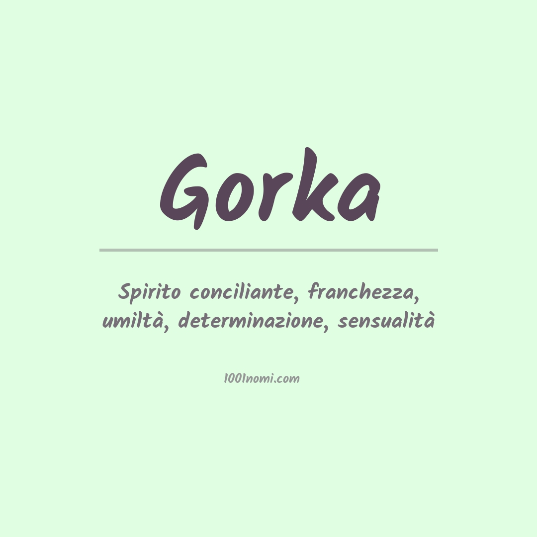 Significato del nome Gorka