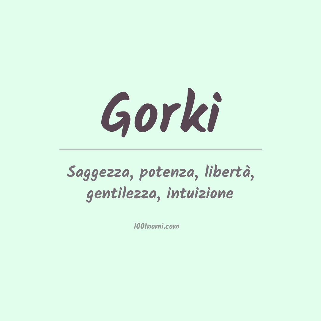 Significato del nome Gorki
