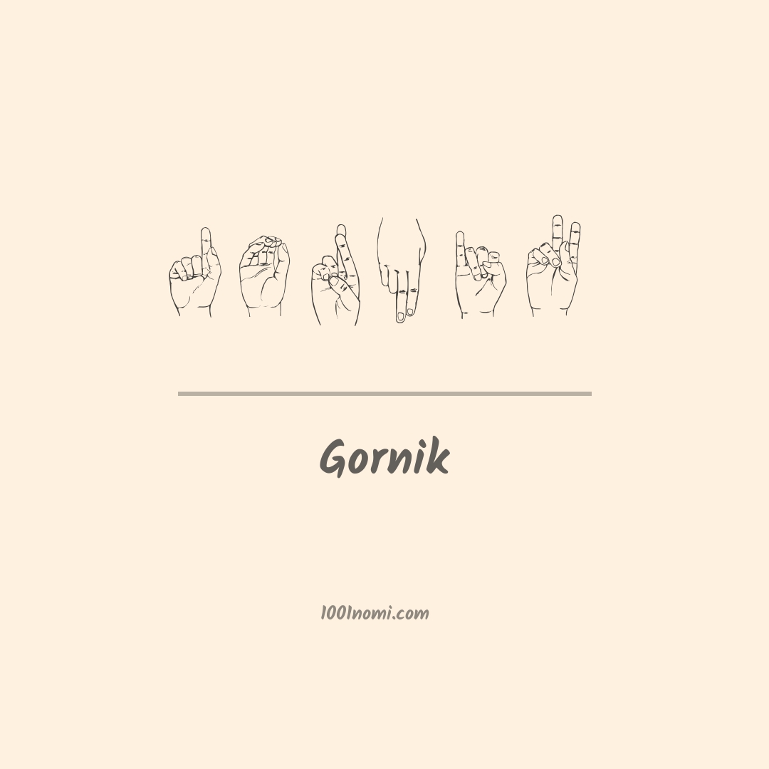 Gornik nella lingua dei segni