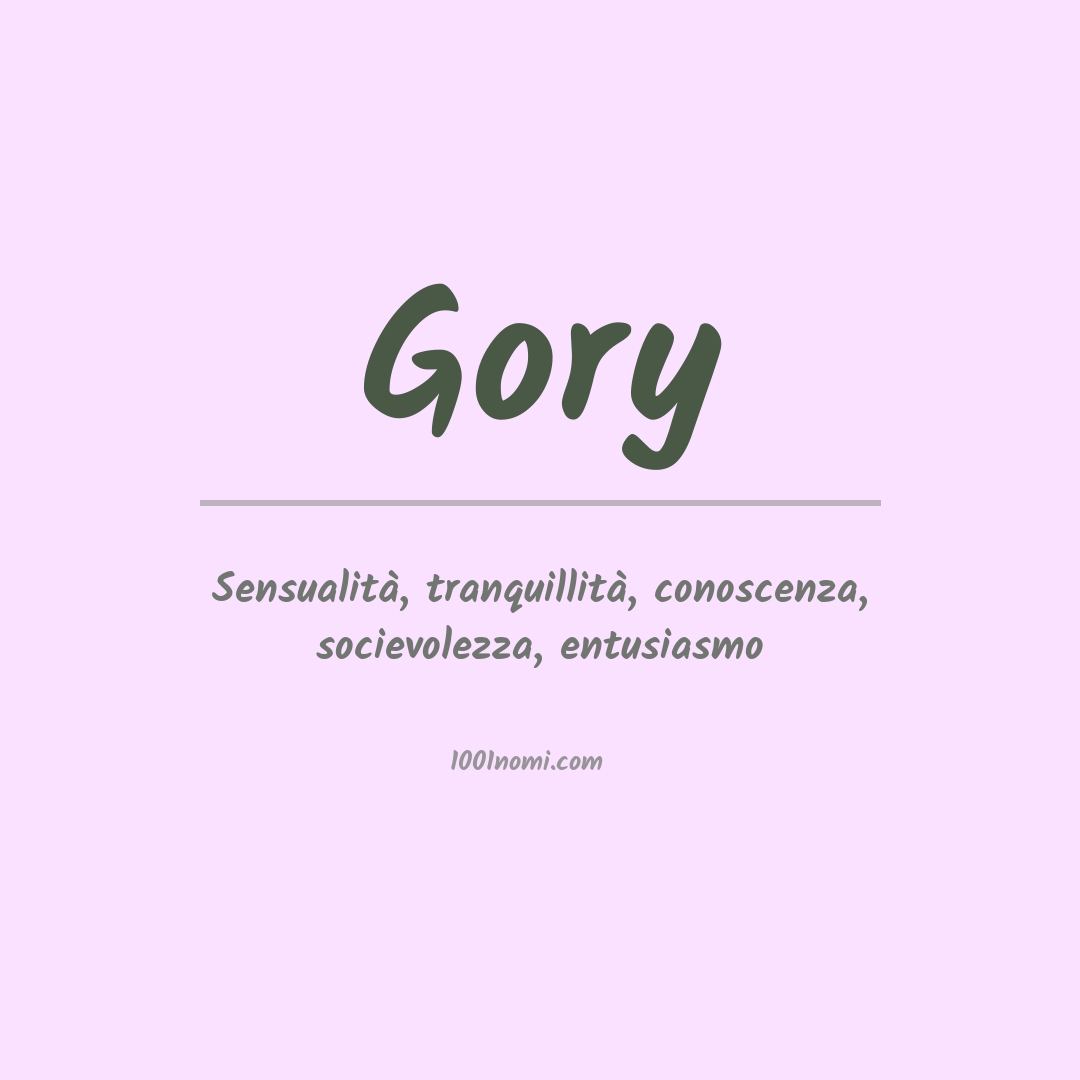 Significato del nome Gory