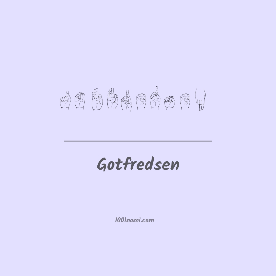 Gotfredsen nella lingua dei segni