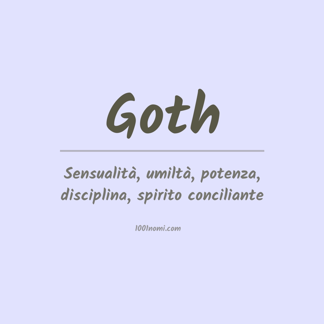 Significato del nome Goth