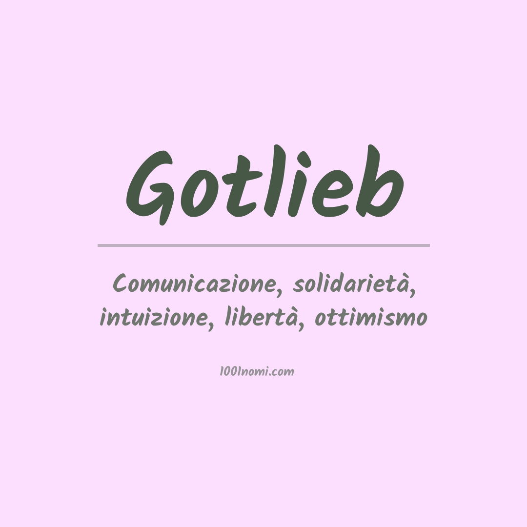 Significato del nome Gotlieb