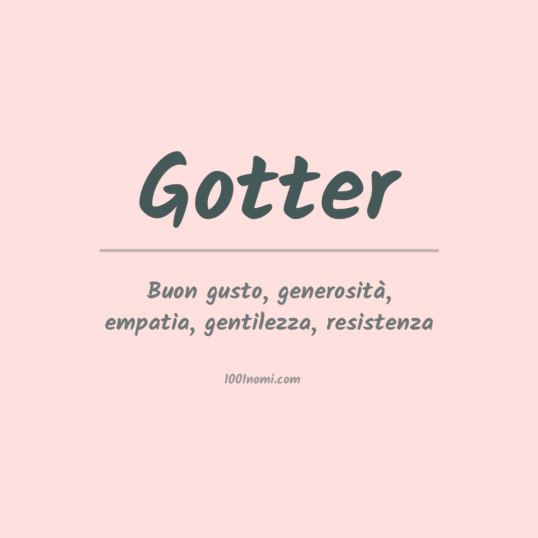 Significato del nome Gotter