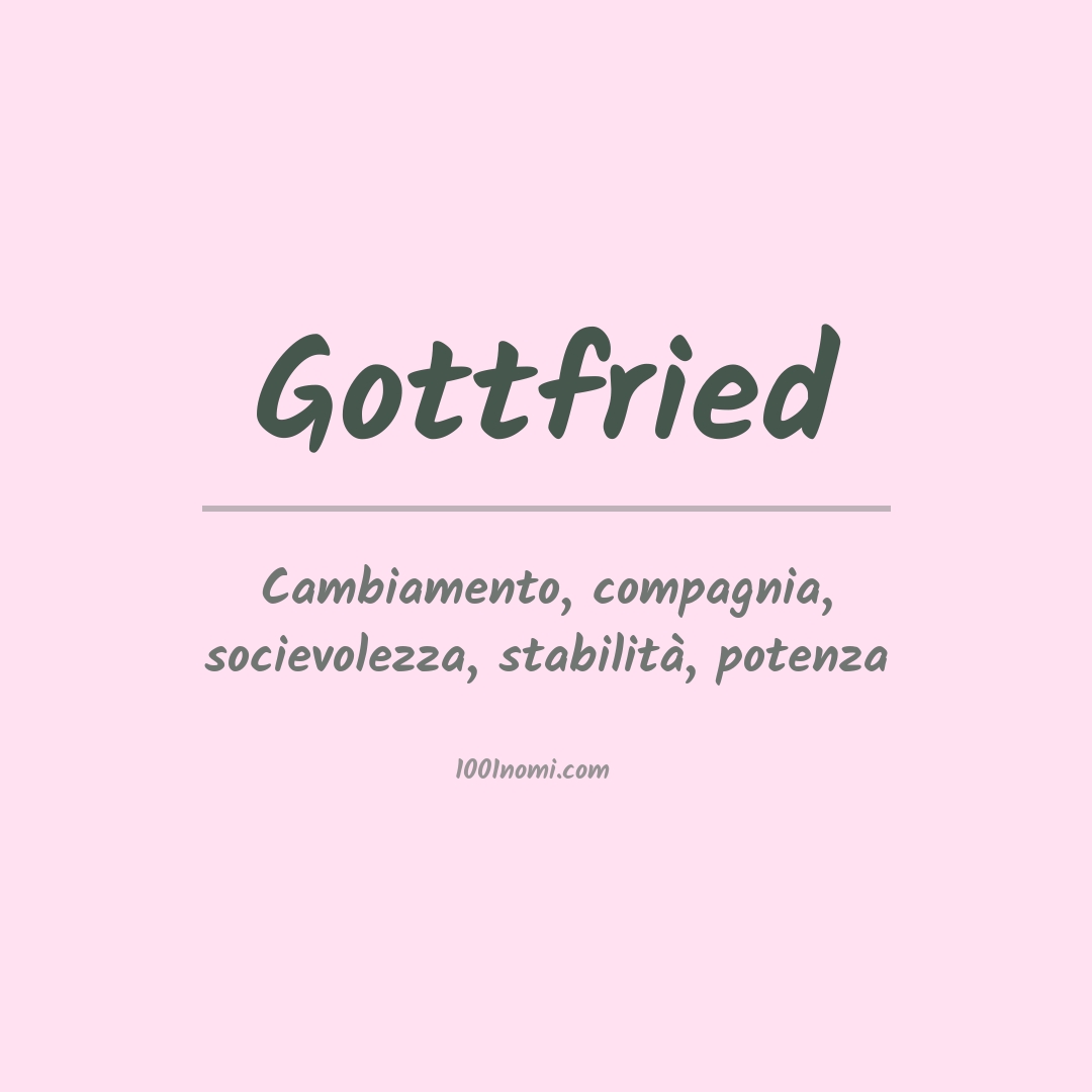 Significato del nome Gottfried