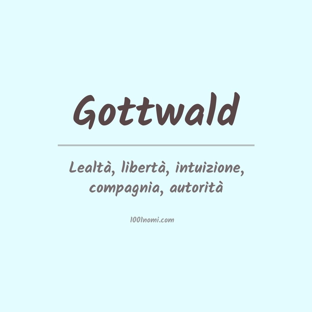 Significato del nome Gottwald