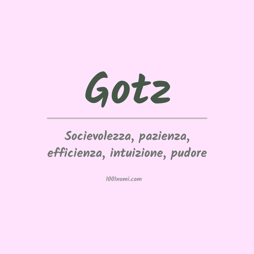 Significato del nome Gotz