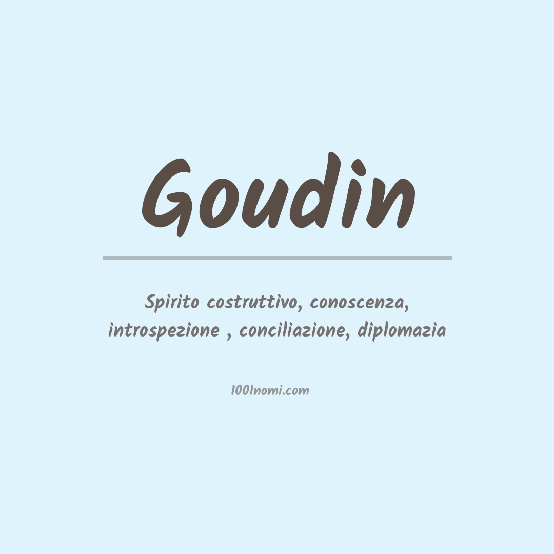 Significato del nome Goudin