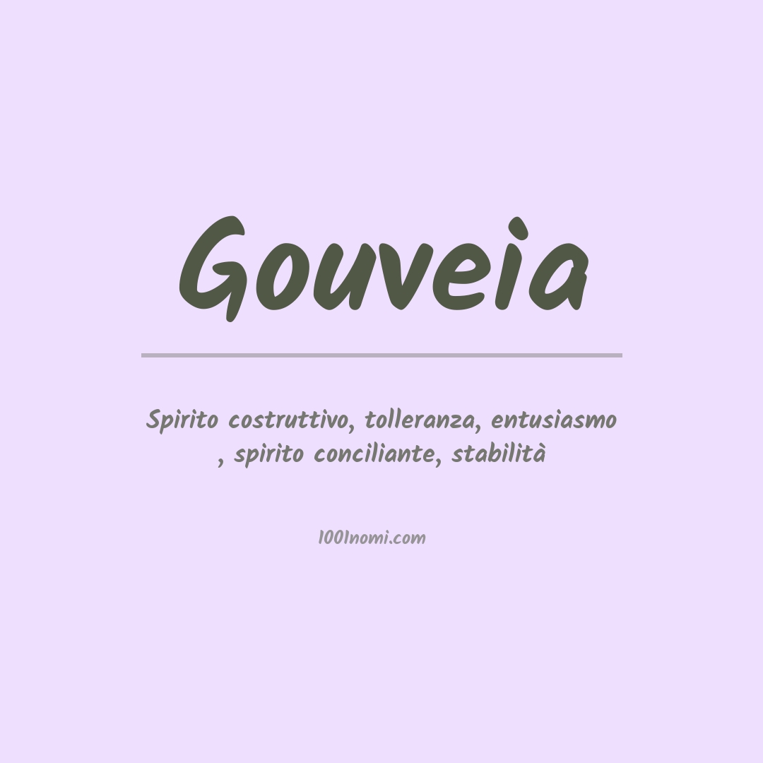 Significato del nome Gouveia