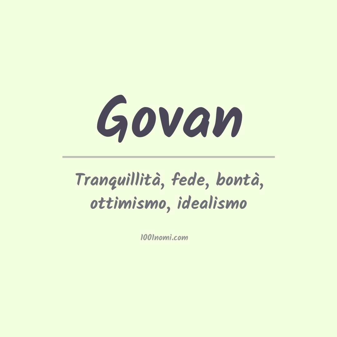 Significato del nome Govan
