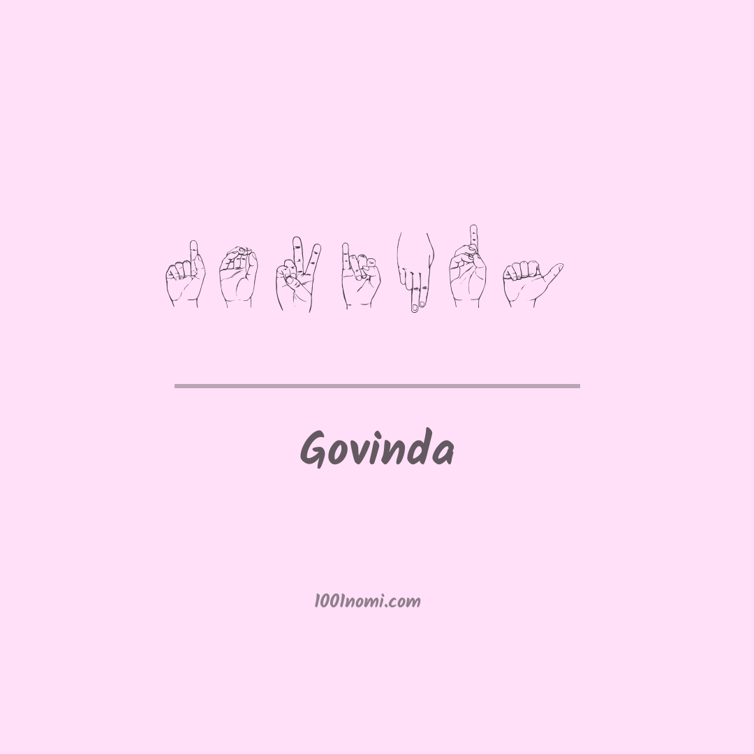 Govinda nella lingua dei segni Govinda nella lingua dei segni