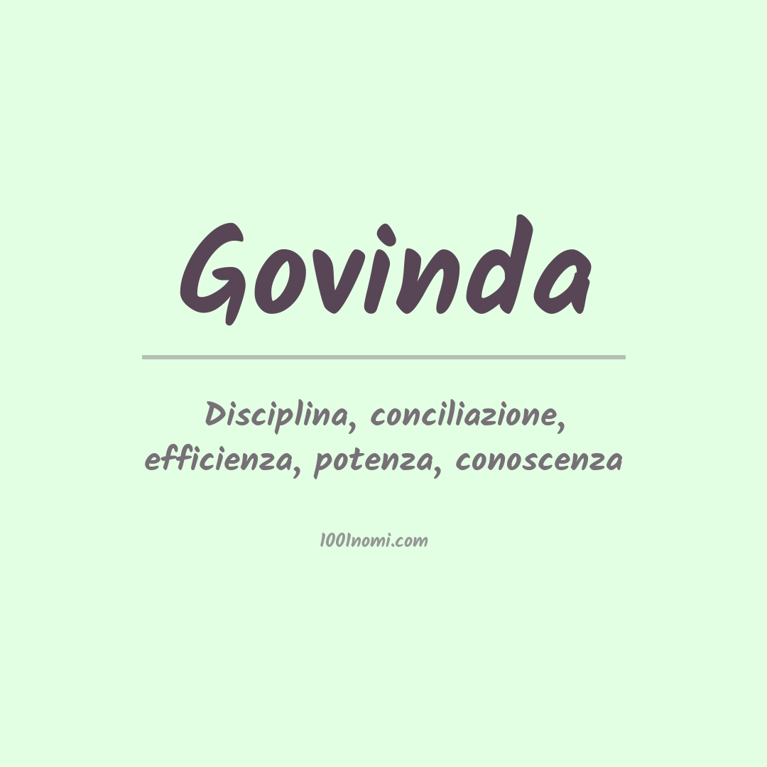 Significato del nome Govinda Significato del nome Govinda