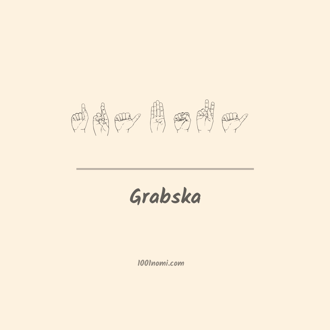 Grabska nella lingua dei segni Grabska nella lingua dei segni