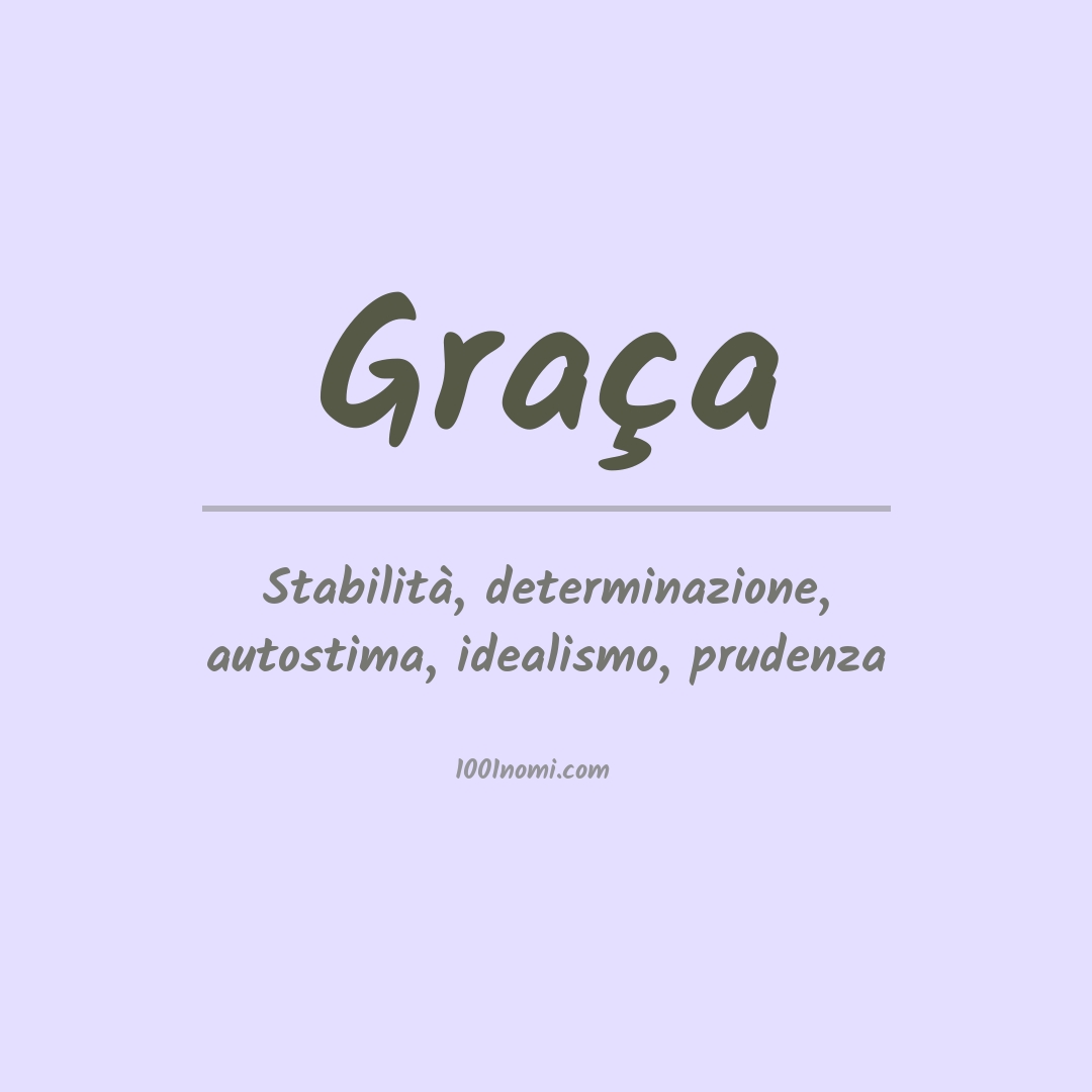 Significato del nome Graça