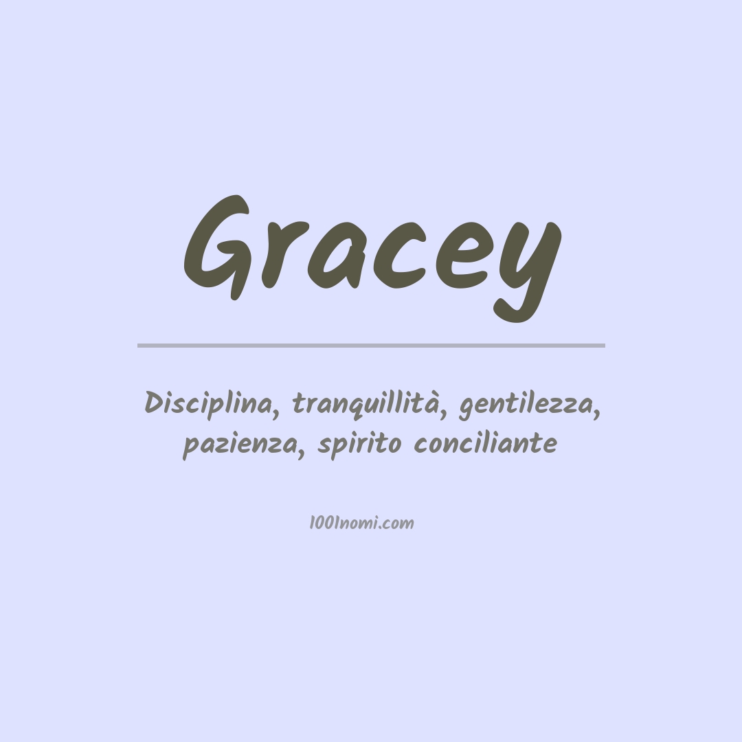 Significato del nome Gracey