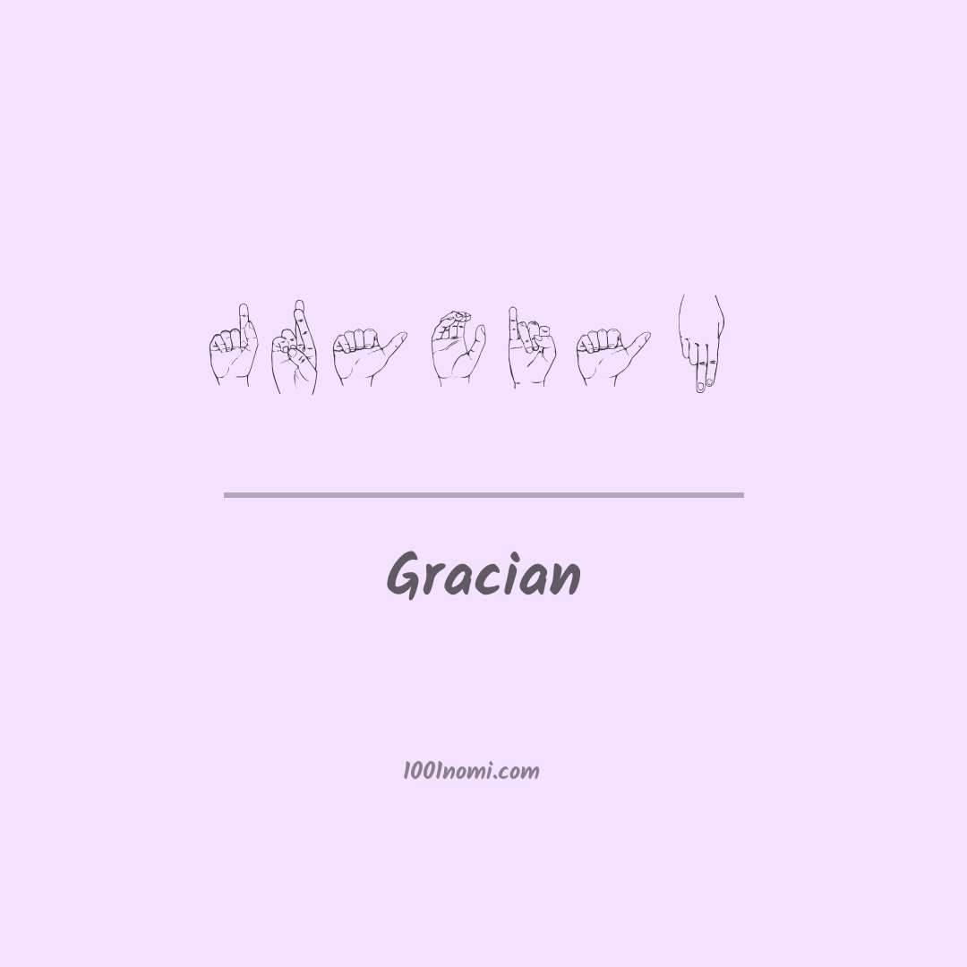 Gracian nella lingua dei segni