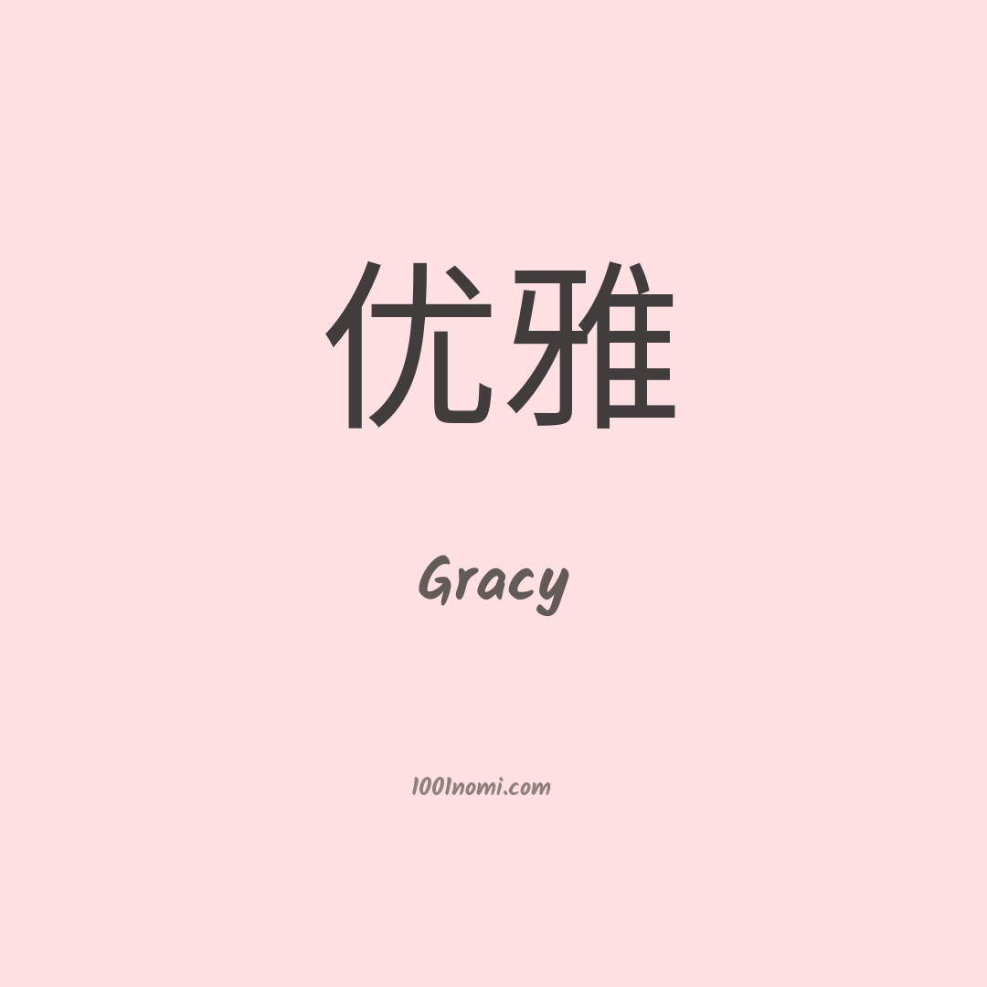 Gracy in cinese Gracy in cinese