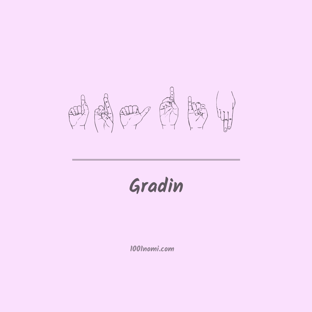 Gradin nella lingua dei segni Gradin nella lingua dei segni