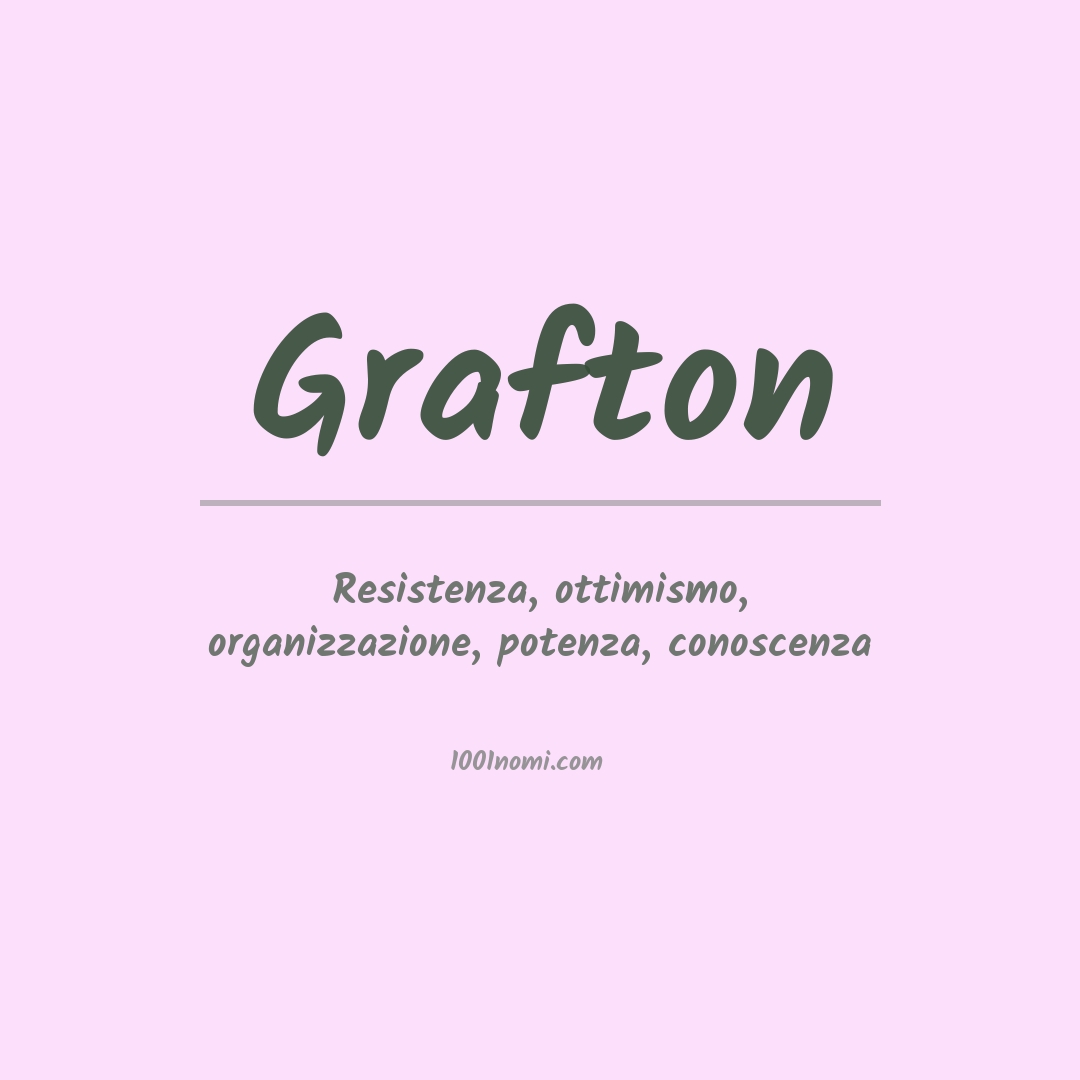 Significato del nome Grafton