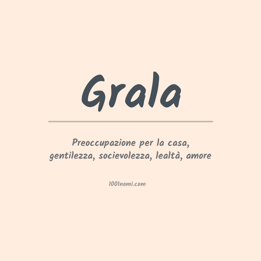 Significato del nome Grala Significato del nome Grala