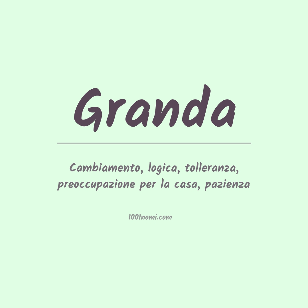 Significato del nome Granda