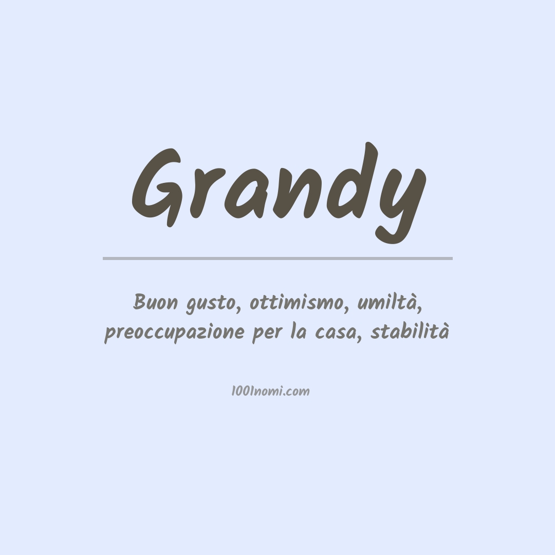 Significato del nome Grandy