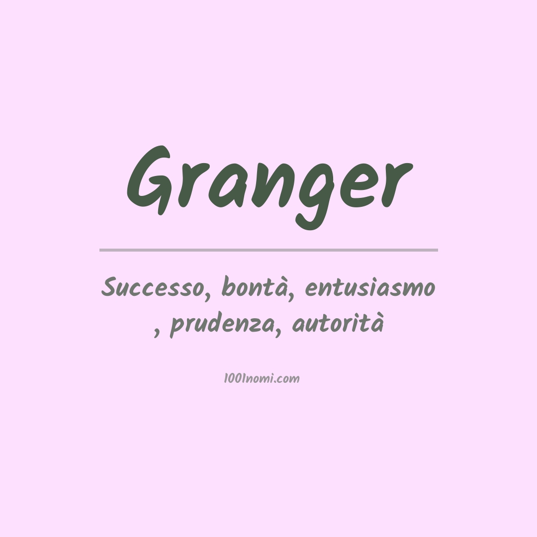 Significato del nome Granger