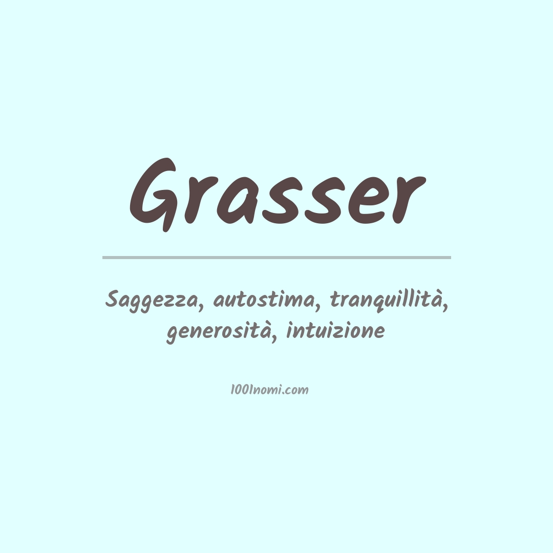 Significato del nome Grasser