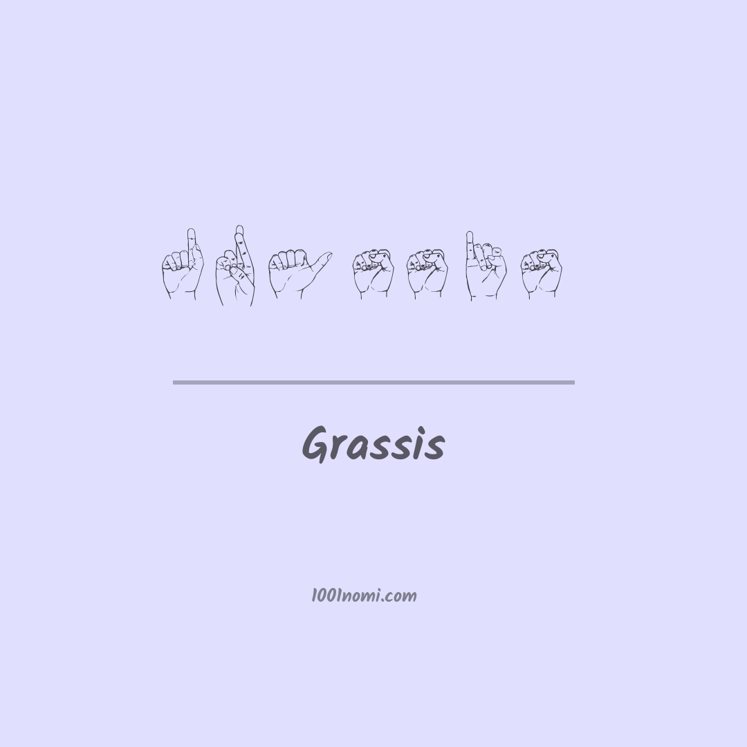 Grassis nella lingua dei segni Grassis nella lingua dei segni