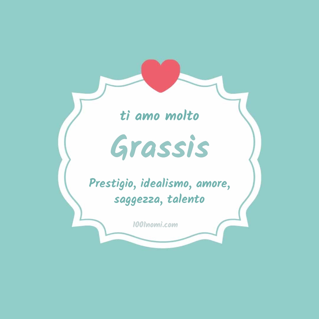 ti amo molto Grassis Ti amo molto Grassis