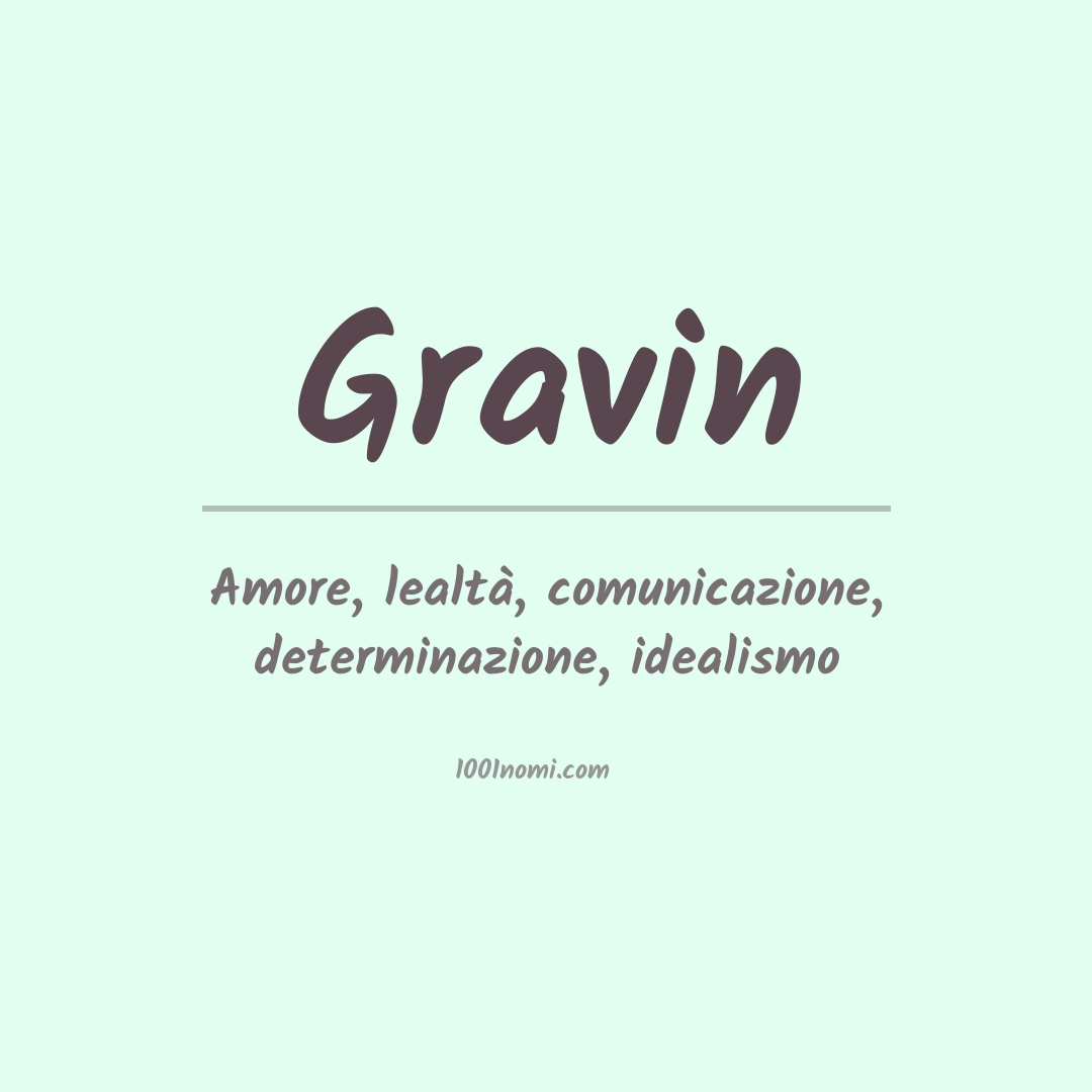 Significato del nome Gravin Significato del nome Gravin