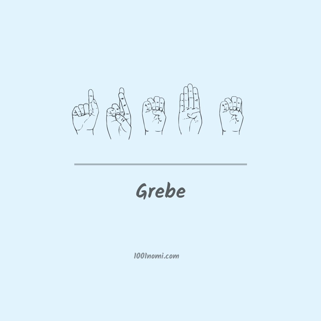 Grebe nella lingua dei segni