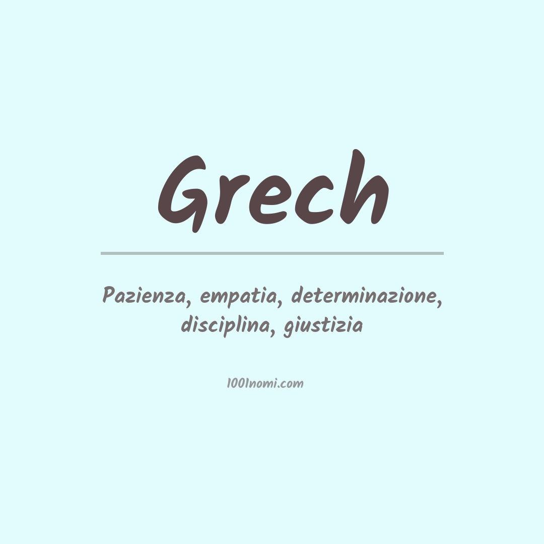 Significato del nome Grech