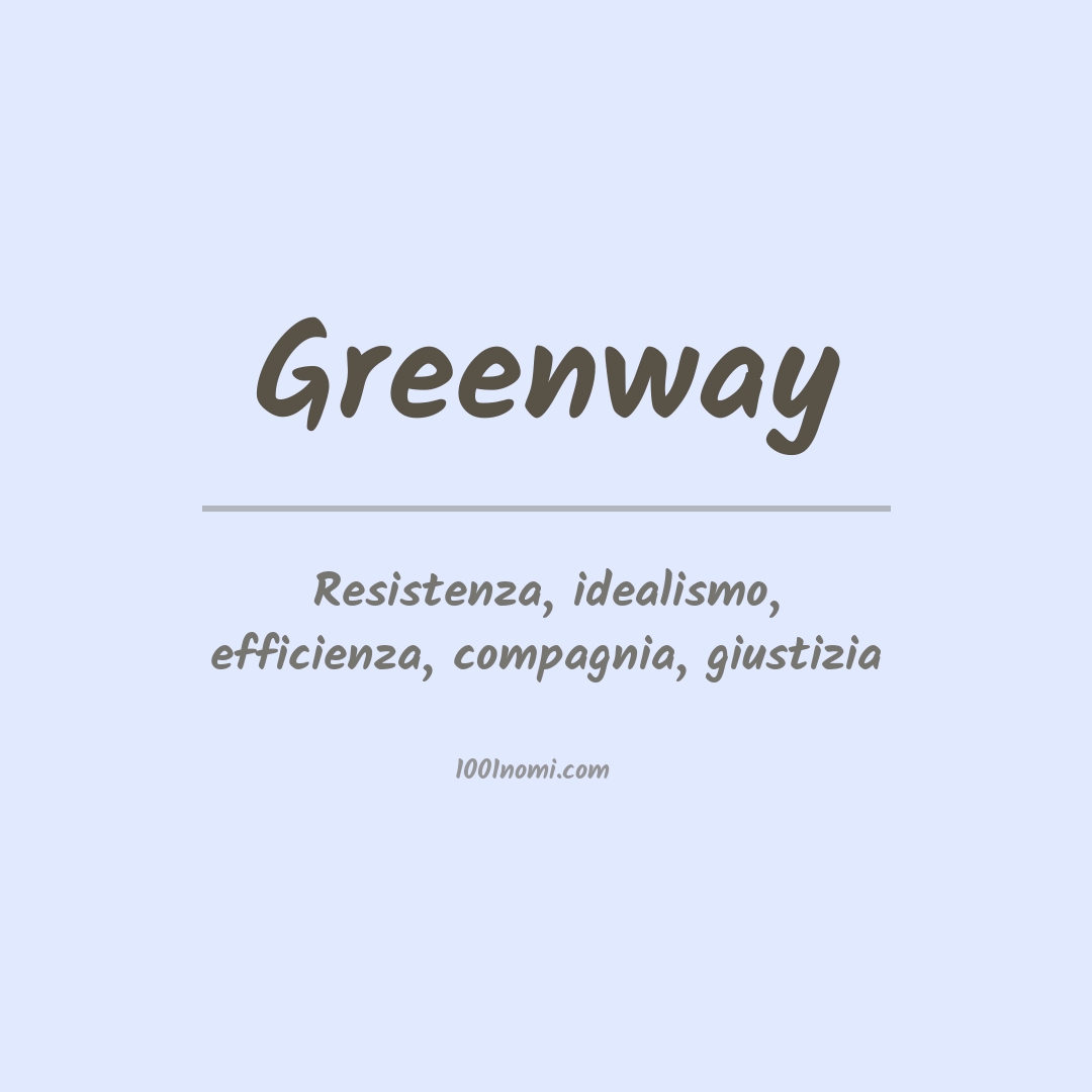 Significato del nome Greenway