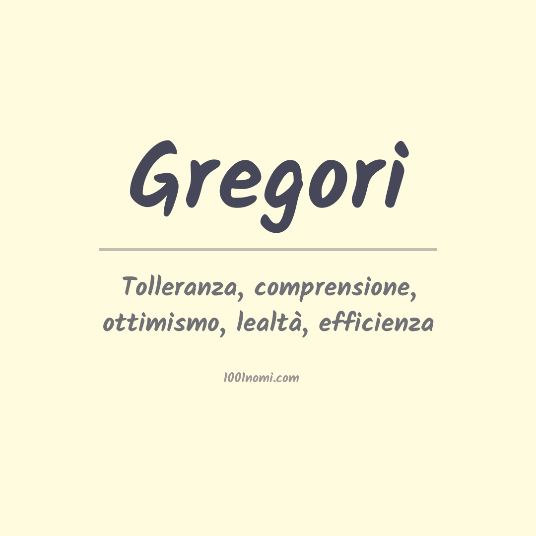 Significato del nome Gregori