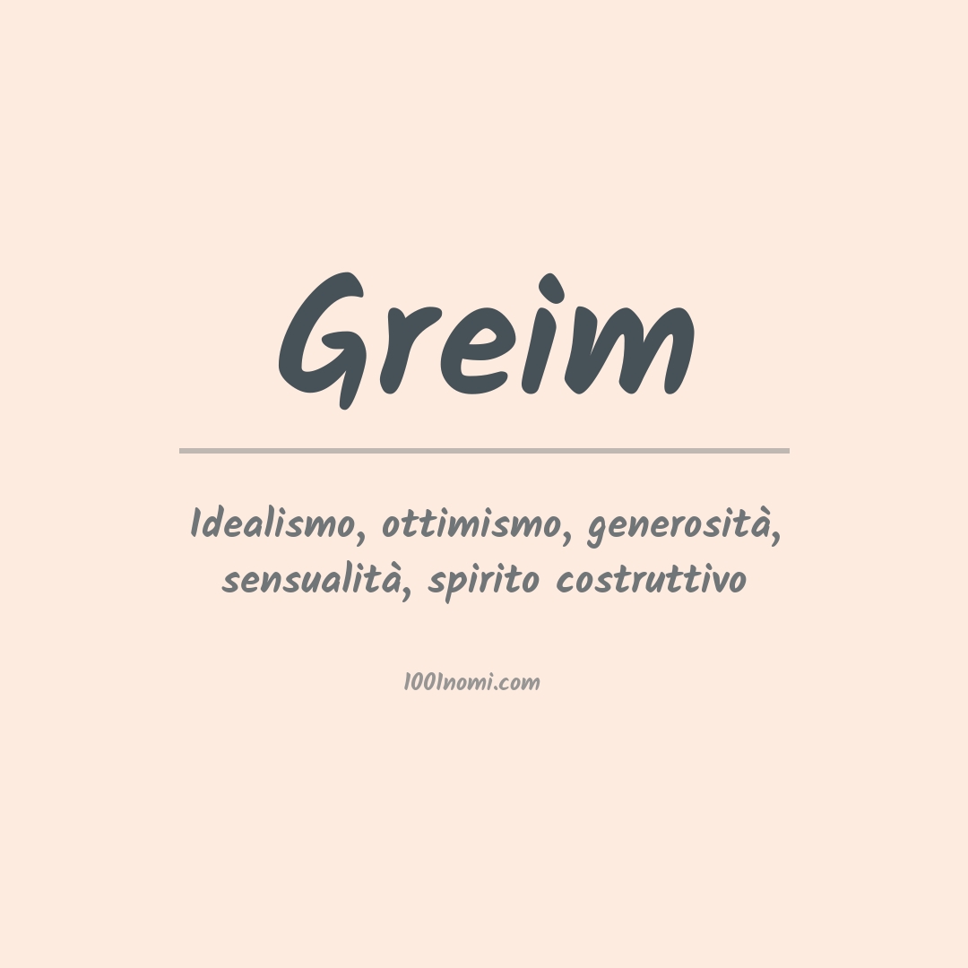 Significato del nome Greim