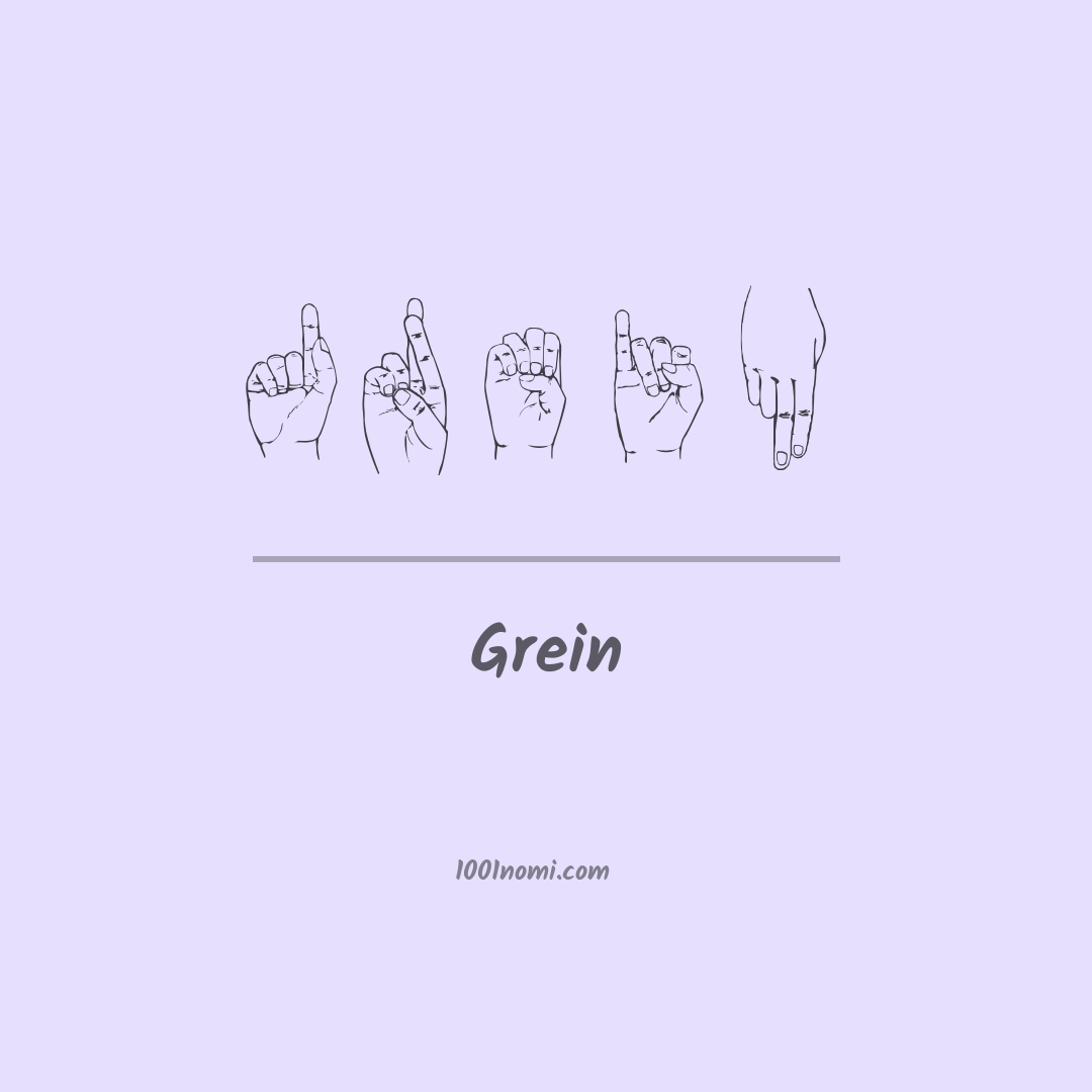 Grein nella lingua dei segni Grein nella lingua dei segni