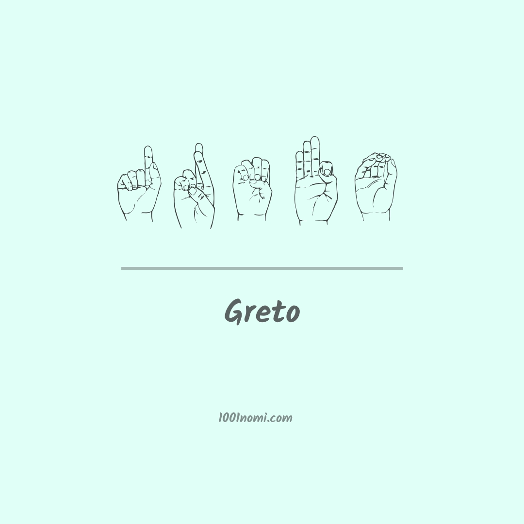 Greto nella lingua dei segni Greto nella lingua dei segni