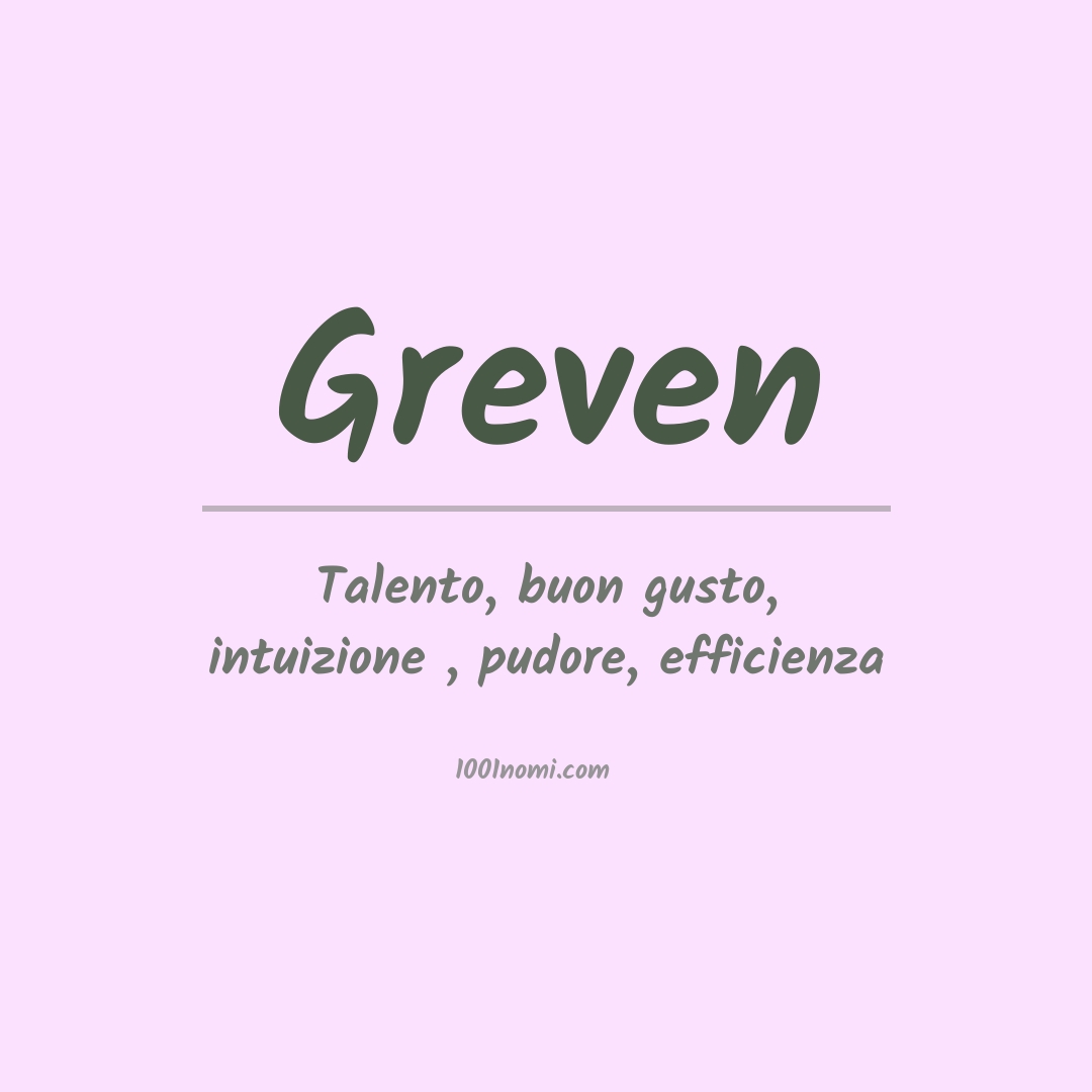 Significato del nome Greven