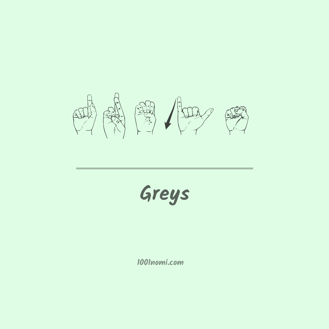 Greys nella lingua dei segni Greys nella lingua dei segni