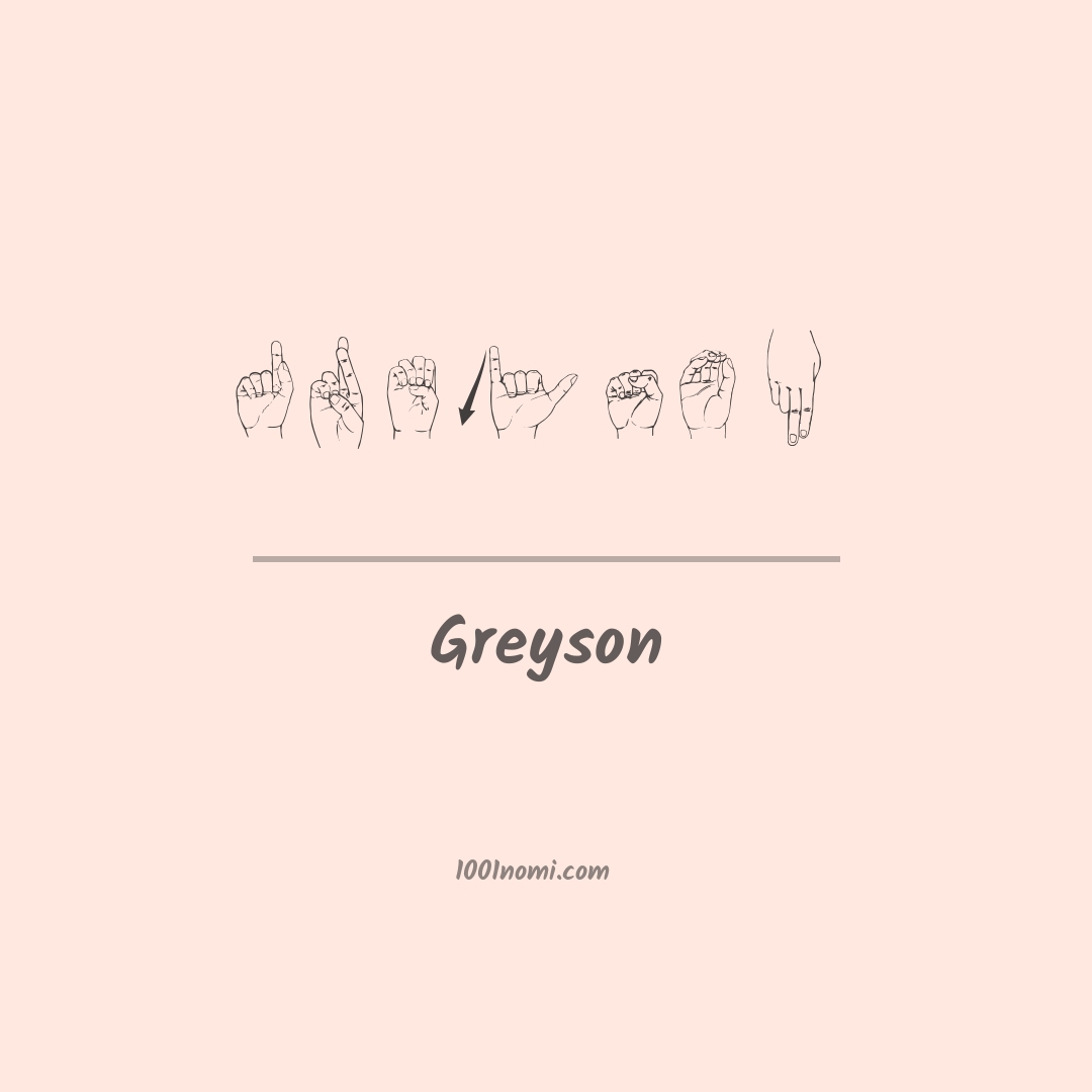 Greyson nella lingua dei segni