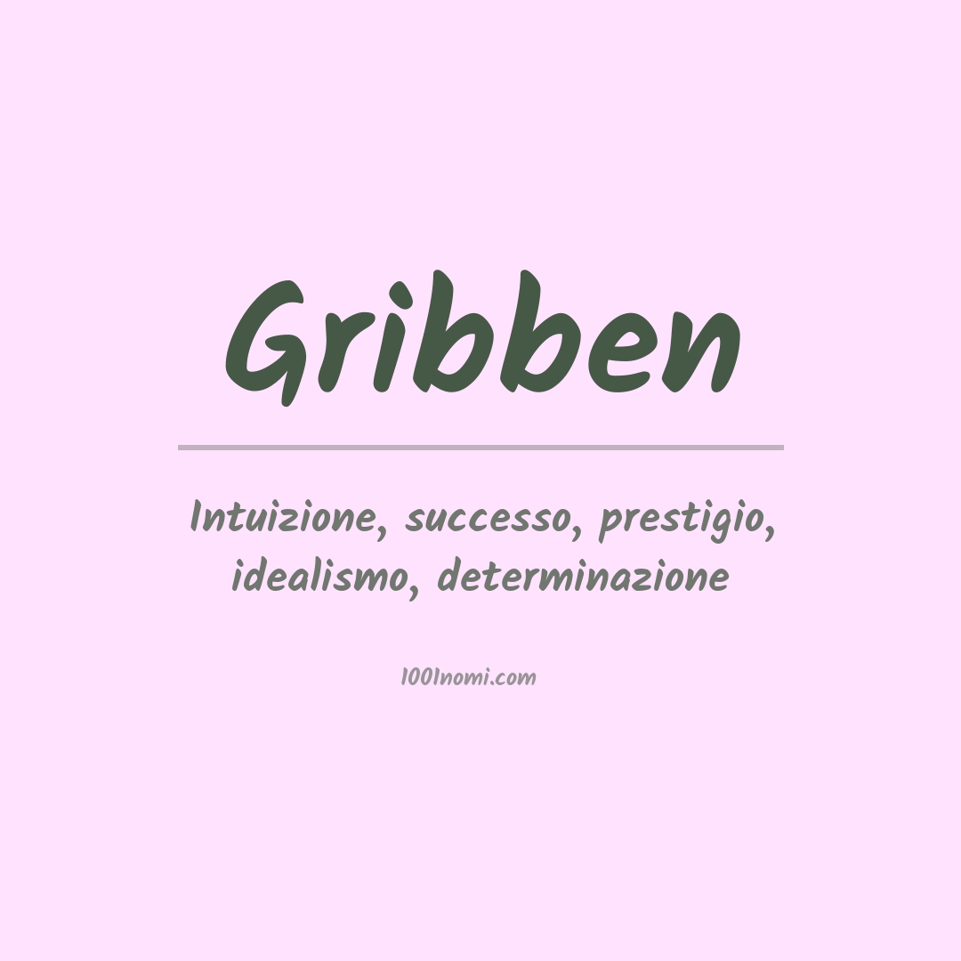 Significato del nome Gribben