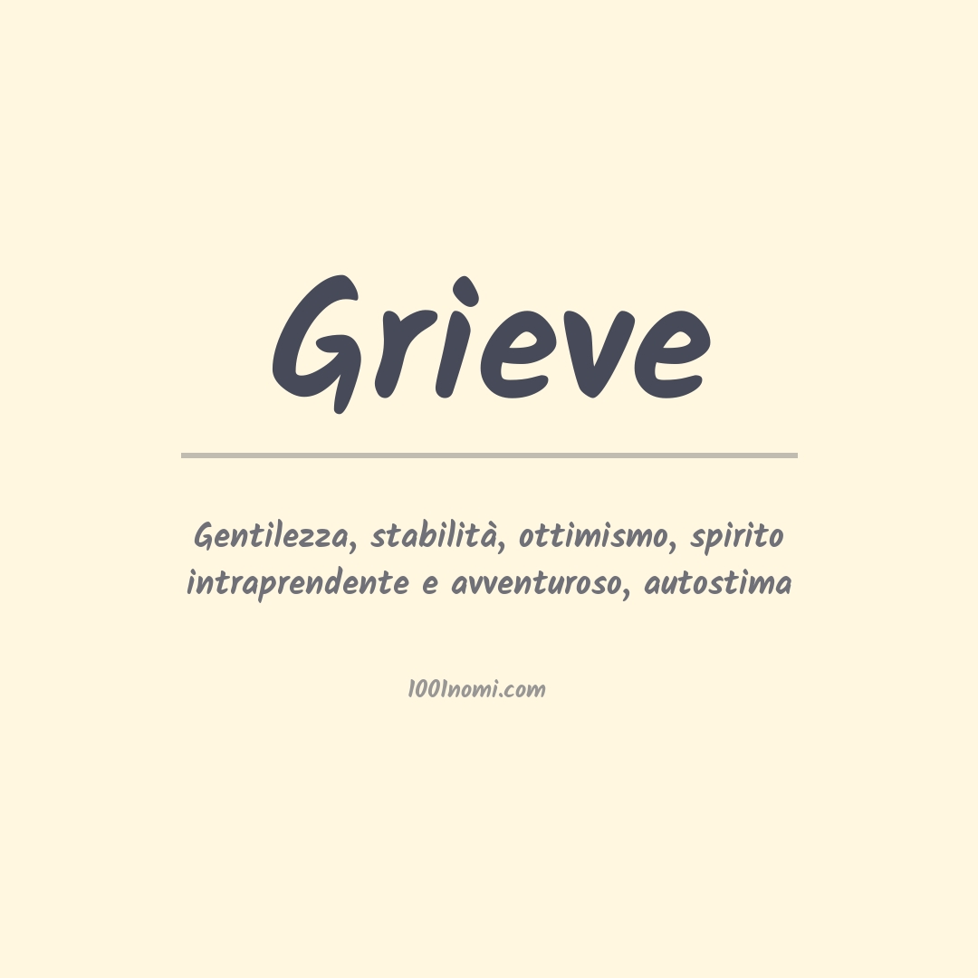 Significato del nome Grieve