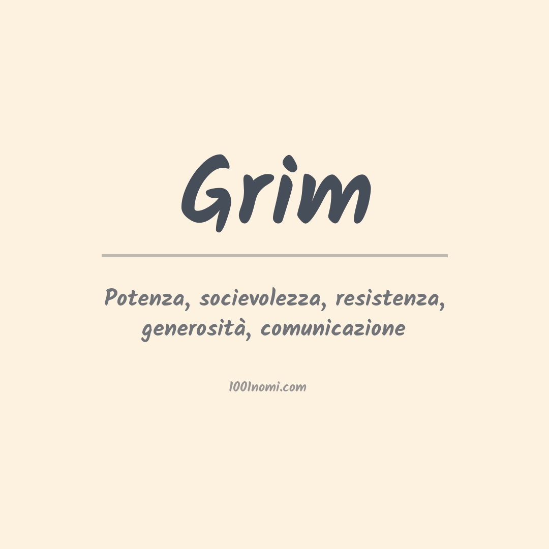 Significato del nome Grim