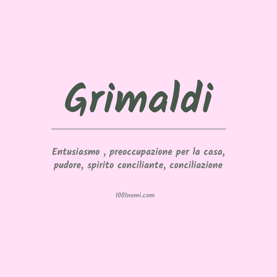 Significato del nome Grimaldi