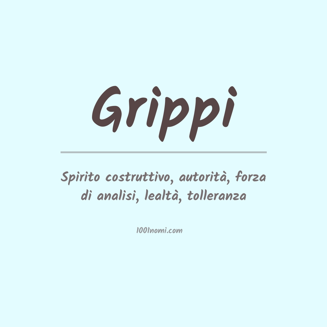 Significato del nome Grippi