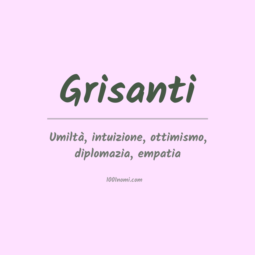 Significato del nome Grisanti