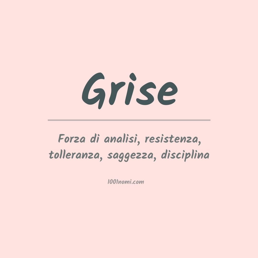 Significato del nome Grise