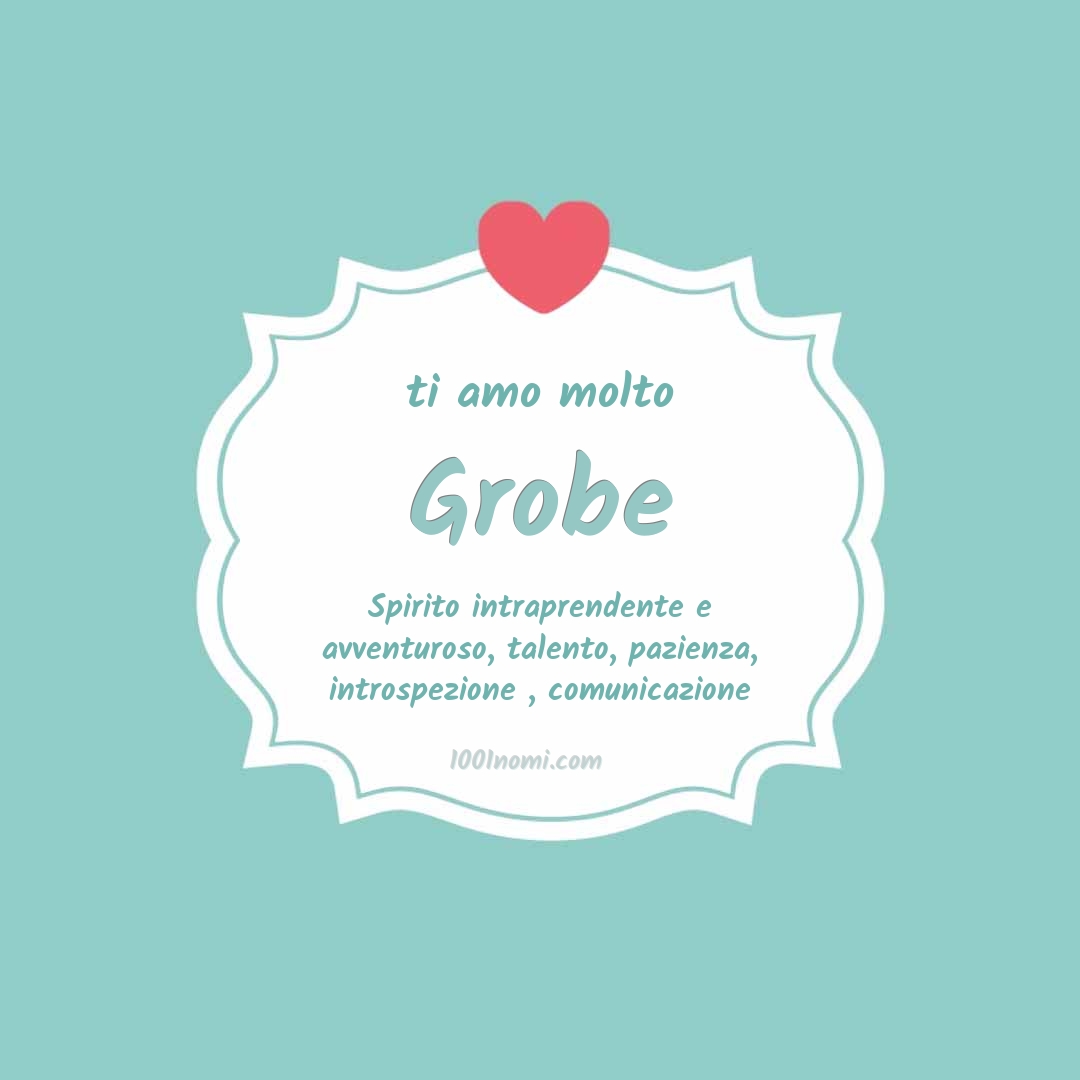 Ti amo molto Grobe