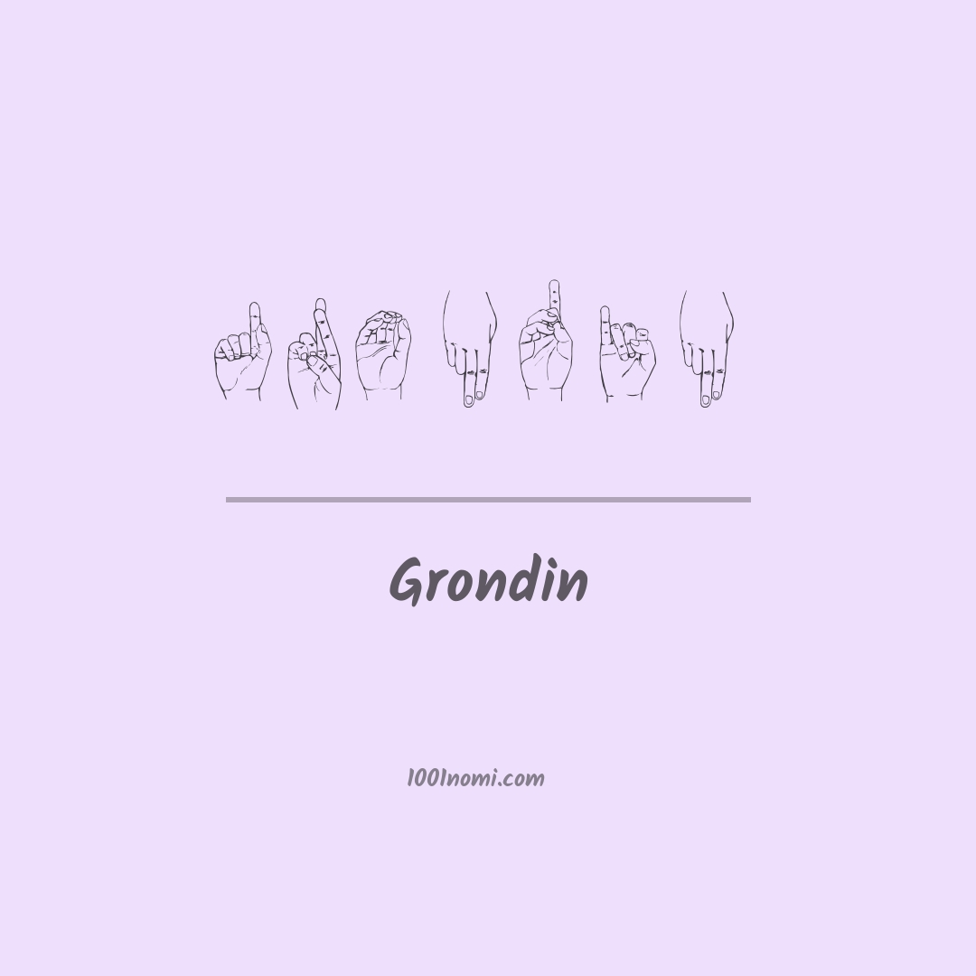 Grondin nella lingua dei segni Grondin nella lingua dei segni